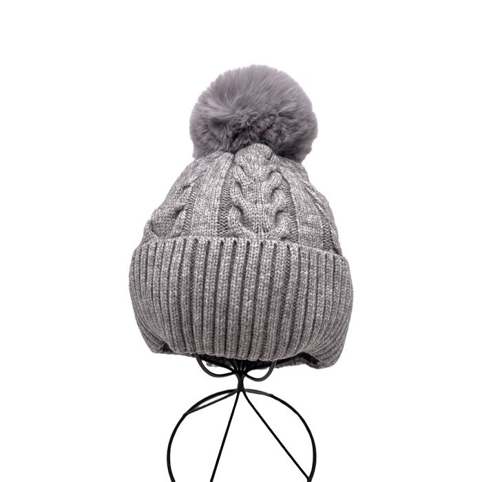 Scarpy creation my bonnet pompon amovible revers yl gris3733208_5