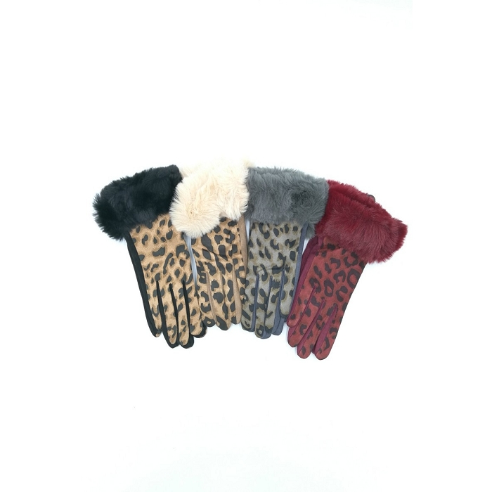 Scarpy creation gants tactiles leopard noir3733502_6