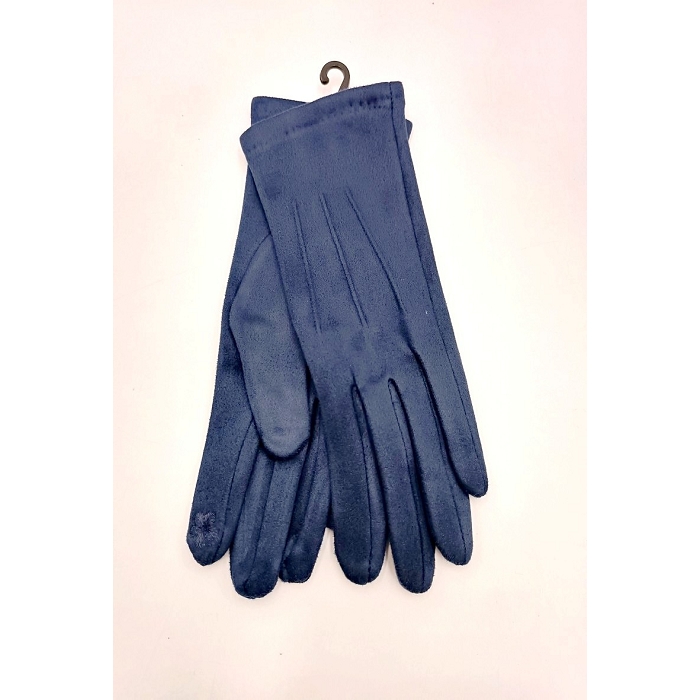 Scarpy creation gants tactiles unis bleu