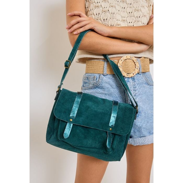 Scarpy creation my cinna sac cartable bandouliere yl bleu