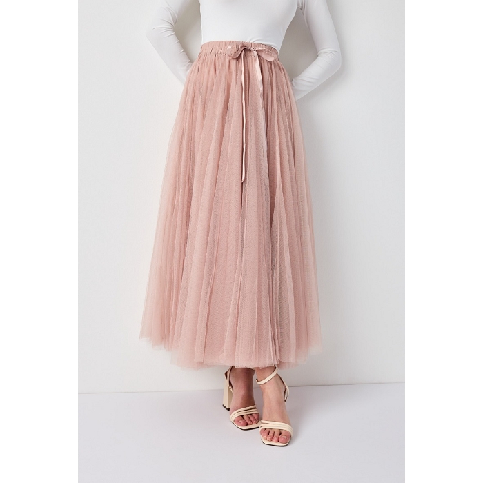 Scarpy creation chokki jupe longue en tulle de printemps rose3749202_2