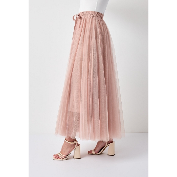 Scarpy creation chokki jupe longue en tulle de printemps rose3749202_4