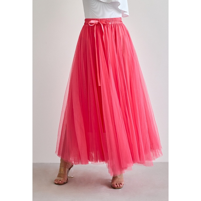 Scarpy creation chokki jupe longue en tulle de printemps rose3749204_2