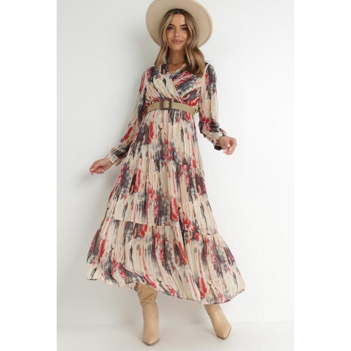 Scarpy creation my rosa robe cache coeur imprime yl beige3766601_3
