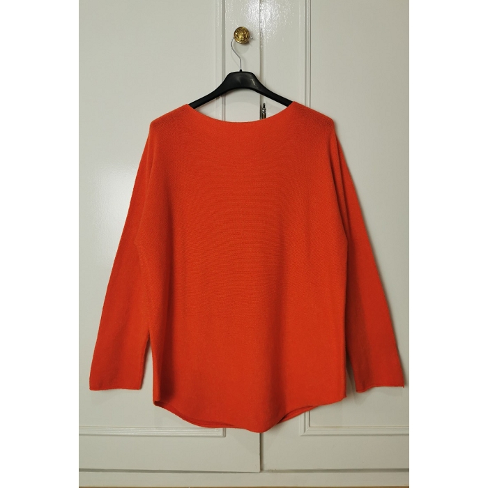 Scarpy creation zafia pull en maille laine orange3767806_3