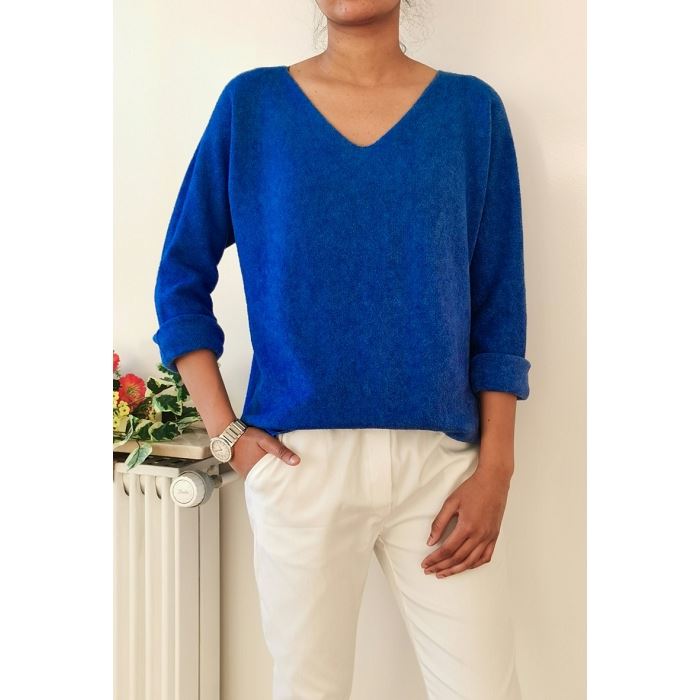 Scarpy creation my zafia pull en maille laine yl bleu3767808_3