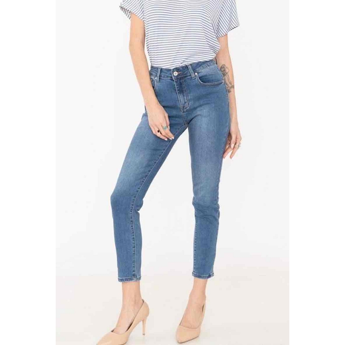 Scarpy creation sarah john jean slim taille haute bleu