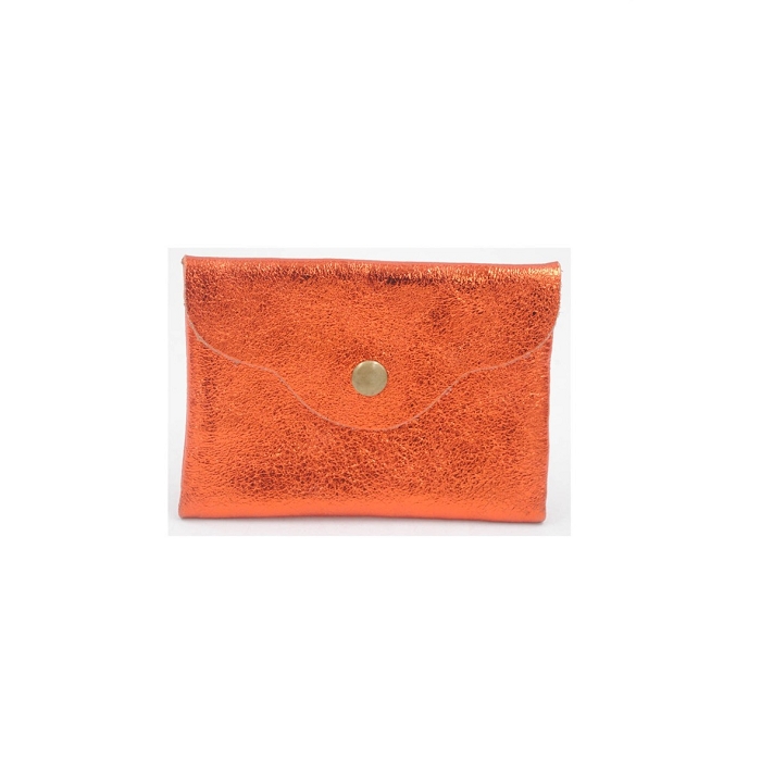 Scarpy creation porte monnaie en cuir orange3783605_2