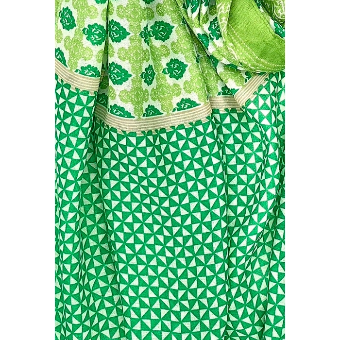 Scarpy creation foulard a pompoms bicolores vert3783902_2