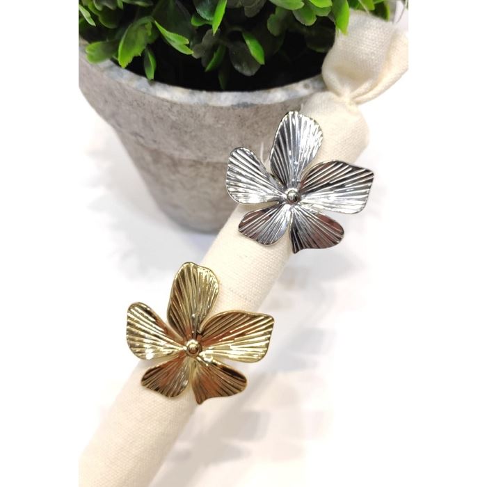 Scarpy creation my lesia bague intemporel fleur acierinox yl or