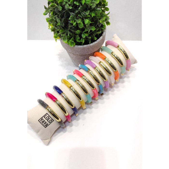 Scarpy creation sienna bracelet elastique acier inox rose