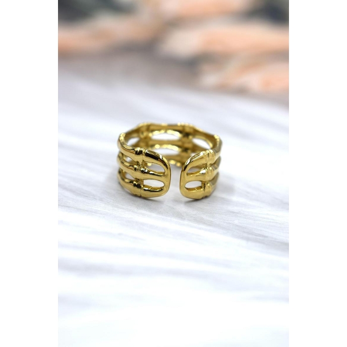 Scarpy creation my 3 joncs bague acier dore yl or3803101_2