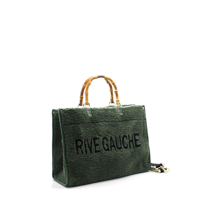 Rive gauche rive gauche hugo sac main effet mouton vert