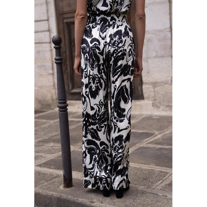 Scarpy creation high tide pantalon fluide imprime noir3808701_3