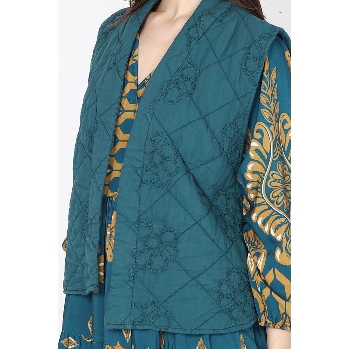 Scarpy creation noelie veste gilet matelassee brodee bleu3812205_4