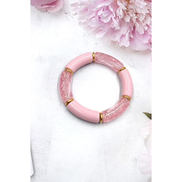 Scarpy creation bracelet nacre rose