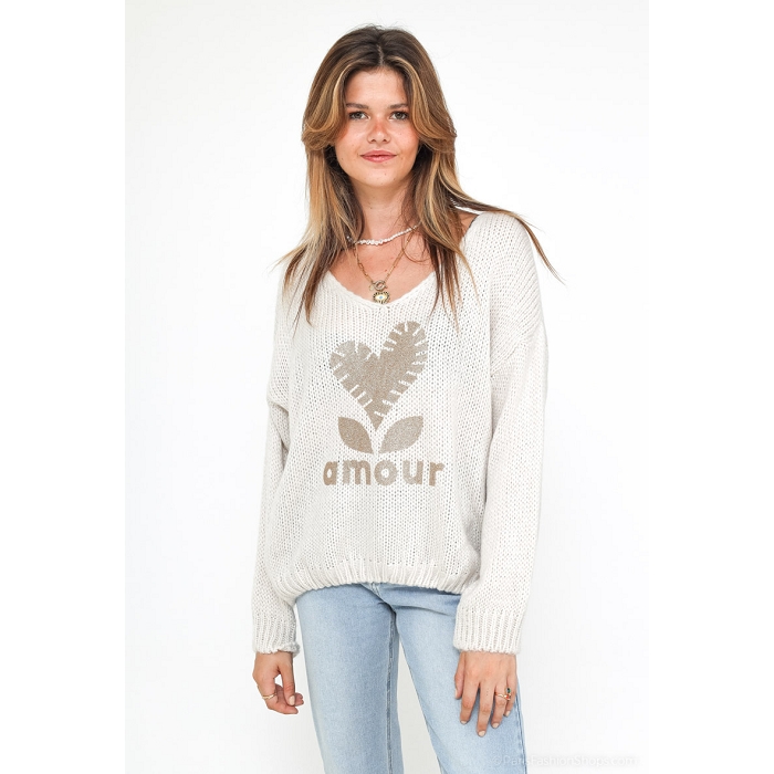 Scarpy creation amour a croquer pull maille doux beige3820001_2