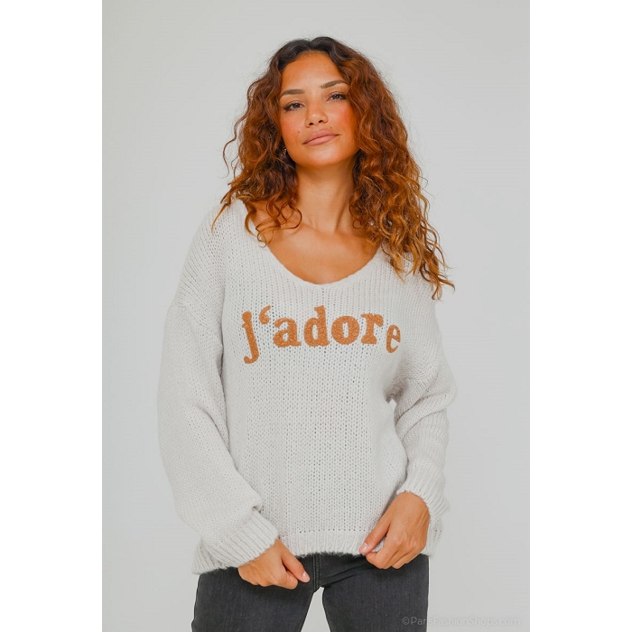 Scarpy creation my jadore pull maille doux yl beige