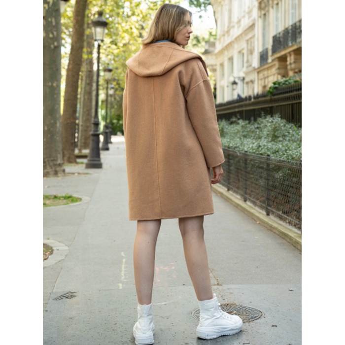 Scarpy creation ciminia manteau en laine naturel3820401_2