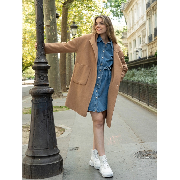 Scarpy creation ciminia manteau en laine naturel3820401_3