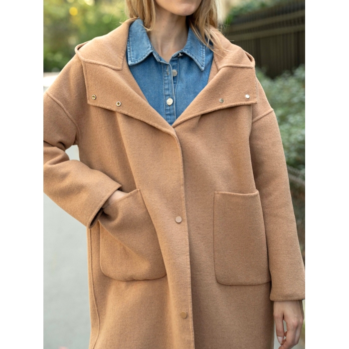 Scarpy creation ciminia manteau en laine naturel3820401_4