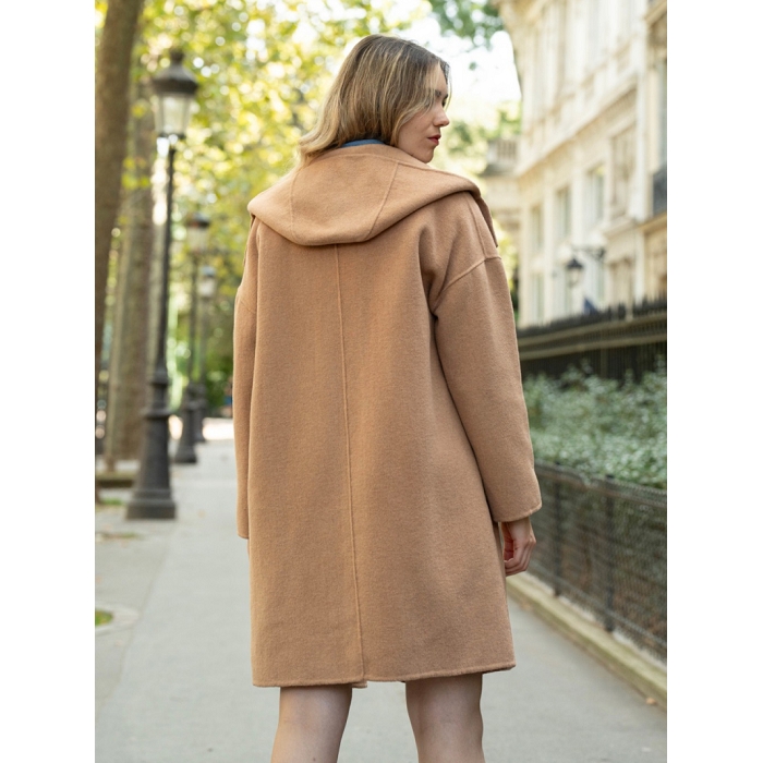 Scarpy creation ciminia manteau en laine naturel3820401_5