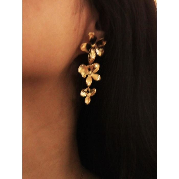 Scarpy creation missara boucle oreille fleurs or or3821601_2