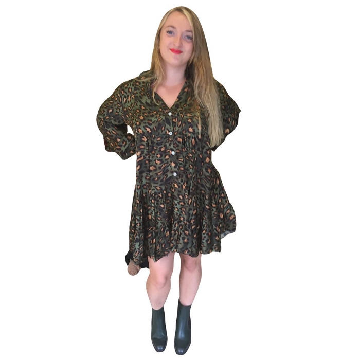 Scarpy creation my katyka robe satin en soie imprime yl vert3822103_5