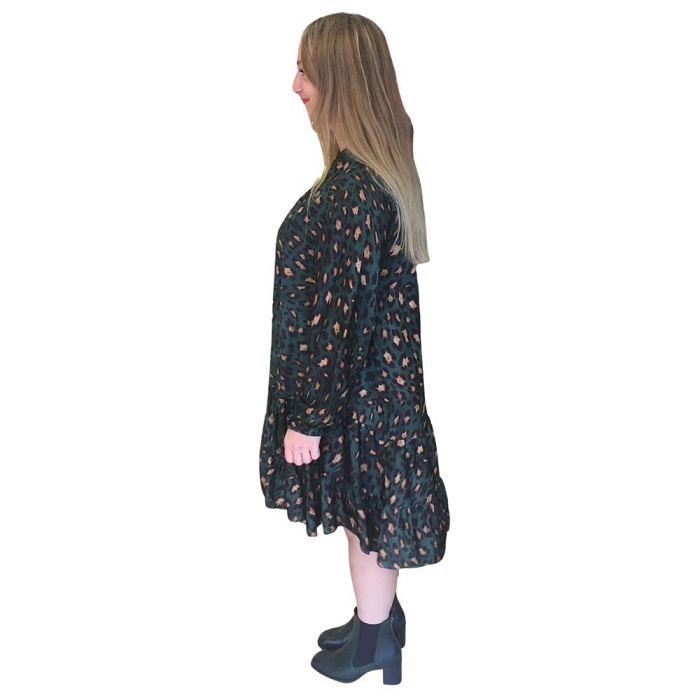 Scarpy creation my katyka robe satin en soie imprime yl vert3822104_5