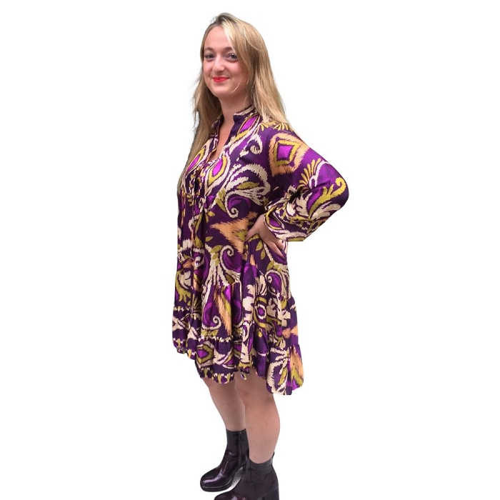 Scarpy creation katyka robe satin en soie imprime parme3822601_3