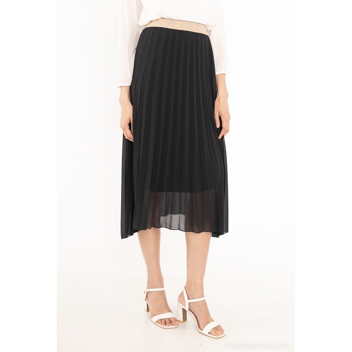 Scarpy creation issyma jupe plissee unie noir3831701_5
