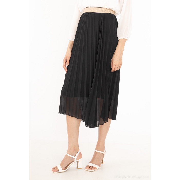 Scarpy creation issyma jupe plissee unie noir3831701_6