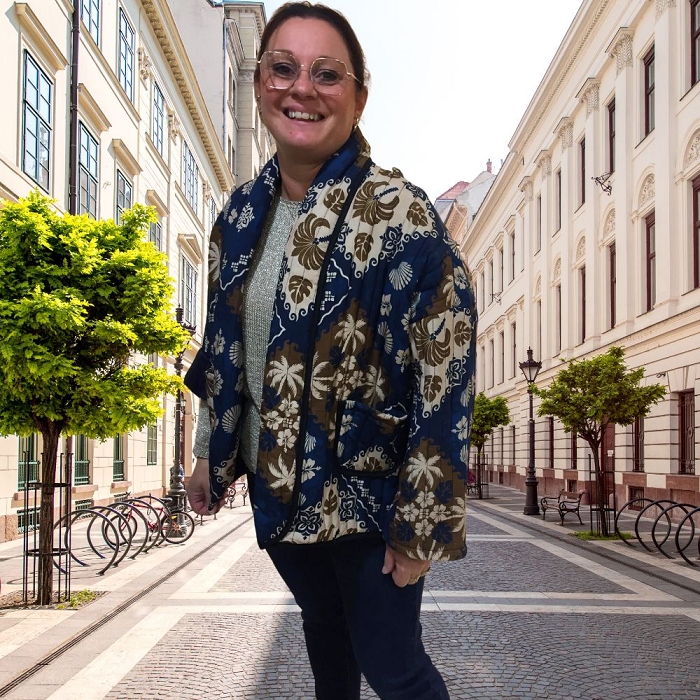 Scarpy creation nolie veste matelassee imprimee bleu3832802_3