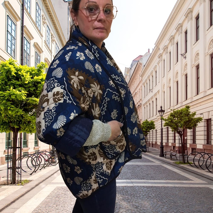 Scarpy creation nolie veste matelassee imprimee bleu3832802_5