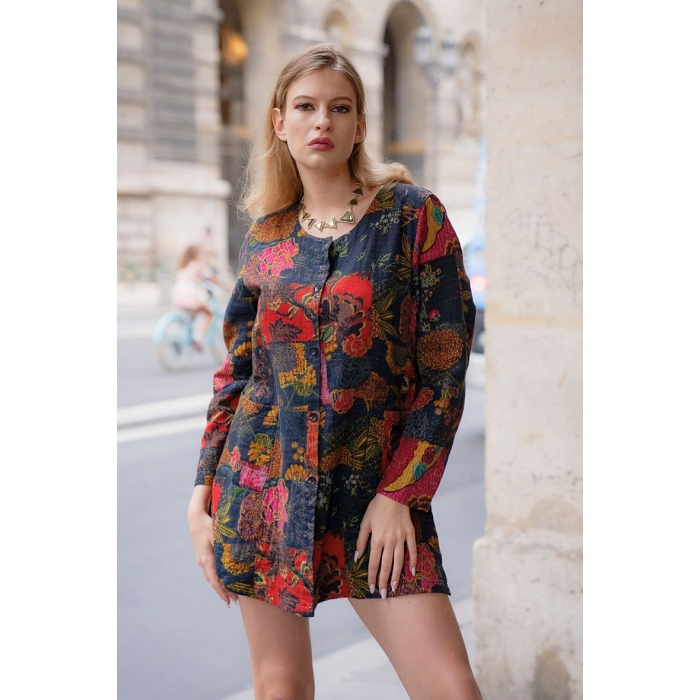 Scarpy creation robe chemise bella blue bleu