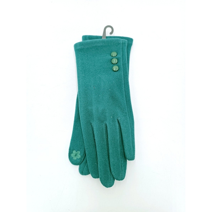 Scarpy creation charmant gants tactiles boutons vert