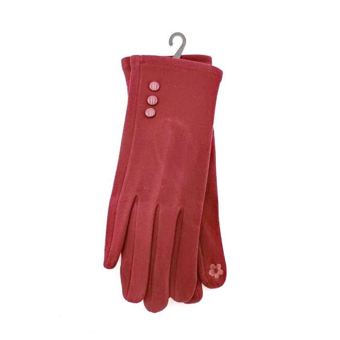 Scarpy creation charmant gants tactiles boutons rouge