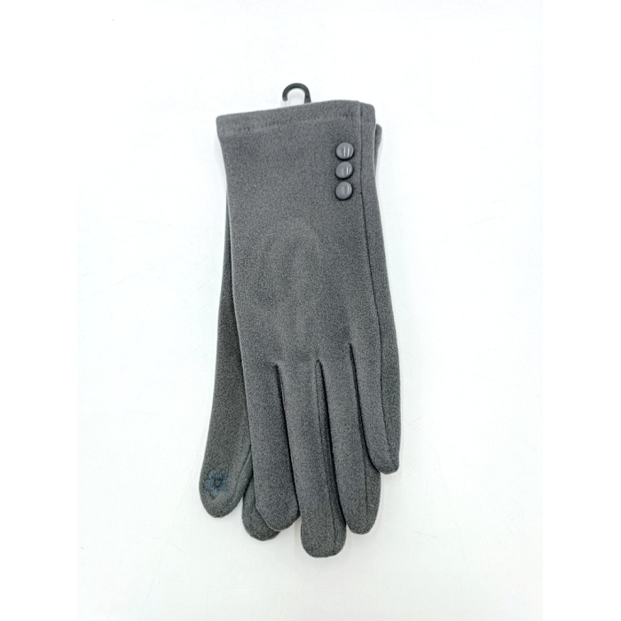 Scarpy creation charmant gants tactiles boutons gris