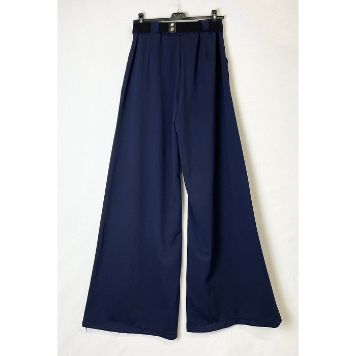 Scarpy creation pantalon large ceinture chaine bleu3865002_4