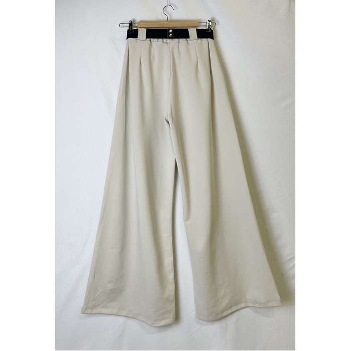 Scarpy creation pantalon large ceinture chaine beige3865003_2