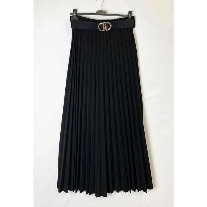 Scarpy creation my jupe plissee ceinture yl noir