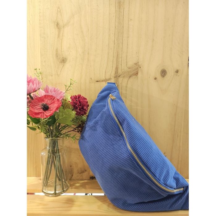 Scarpy creation sac banane velour bleu3868203_4