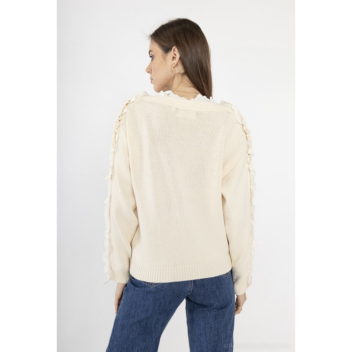Scarpy creation ellaura pull bouton broderie anglaise beige3869201_4