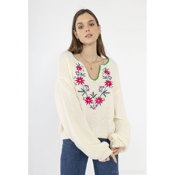 Scarpy creation my constantine pull broderie yl beige3869401_2