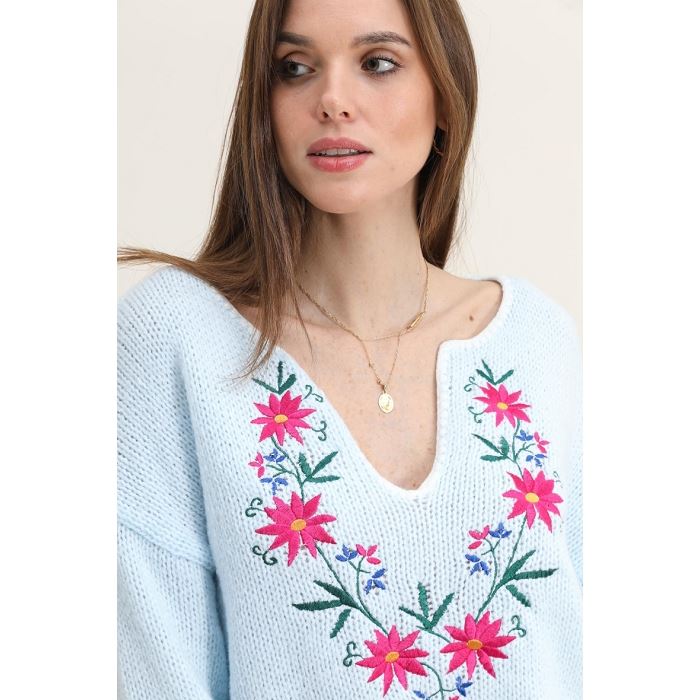 Scarpy creation my constantine pull broderie yl bleu3869402_2