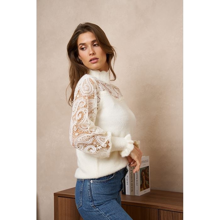 Scarpy creation my pull dentelle yl blanc3870101_2