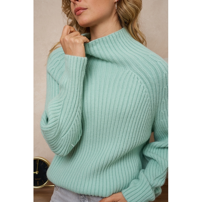 Scarpy creation my pull printemps col cheminee yl vert3870402_2