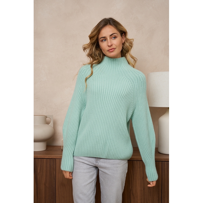 Scarpy creation my pull printemps col cheminee yl vert3870402_5