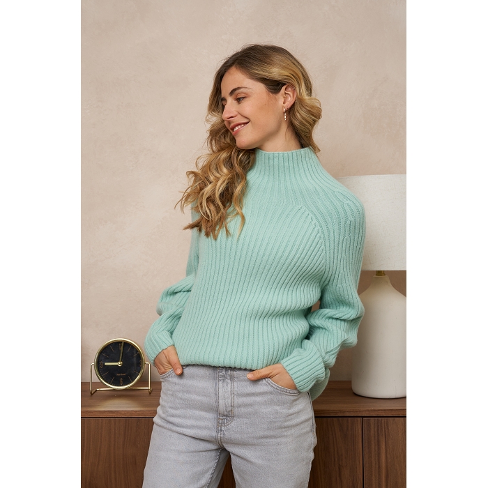 Scarpy creation my pull printemps col cheminee yl vert3870402_6