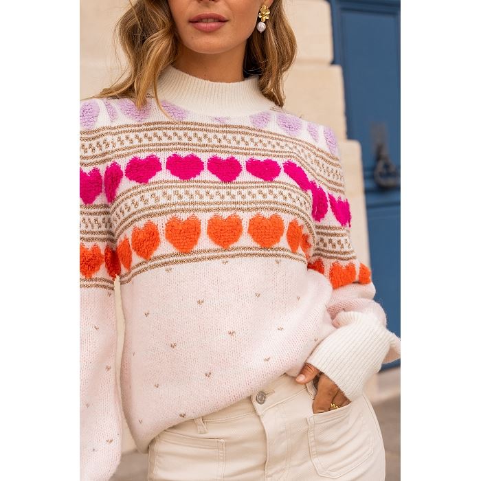 Scarpy creation my pull coeur encore yl beige